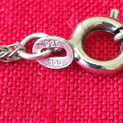 Silver chain 925 with handmade pendant used