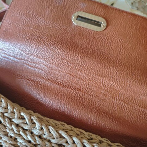 Women's handbag, beige and brown