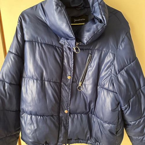 Stradivarius oversized puffer jacket like new, blue, size M
