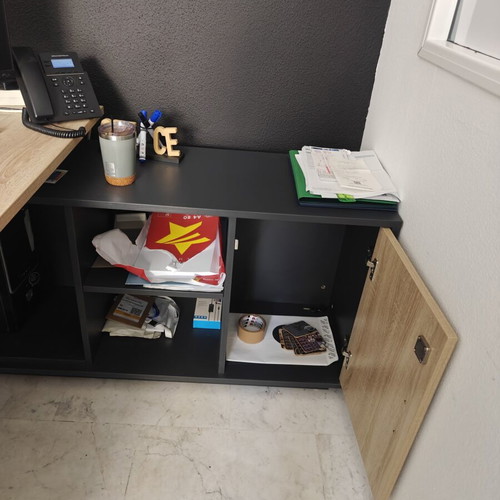 Project desks left and right, Sonoma - Grey shade