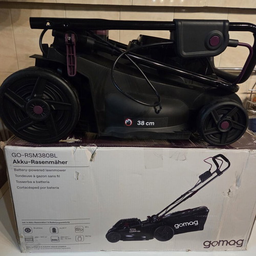 Gomag GO-RSM380BL Cordless Lawn Mower New with 2 Batteries and Chargers