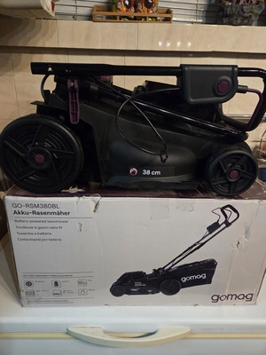 Gomag GO-RSM380BL Cordless Lawn Mower New with 2 Batteries and Chargers