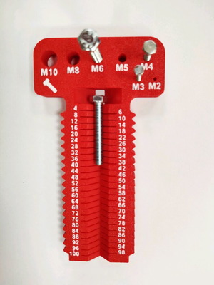 Screw and Nut Measuring Tool new (M2-M10, length 4-100mm)