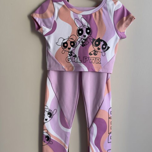 Power Puff Girls active set size 116 cm like new