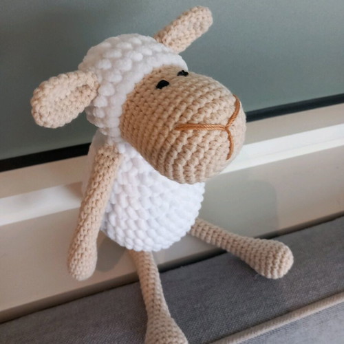 Amigurumi doll lamb 27 cm new, handmade knitted