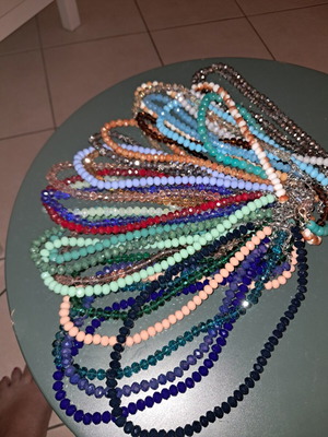 Beaded necklaces, set of 28