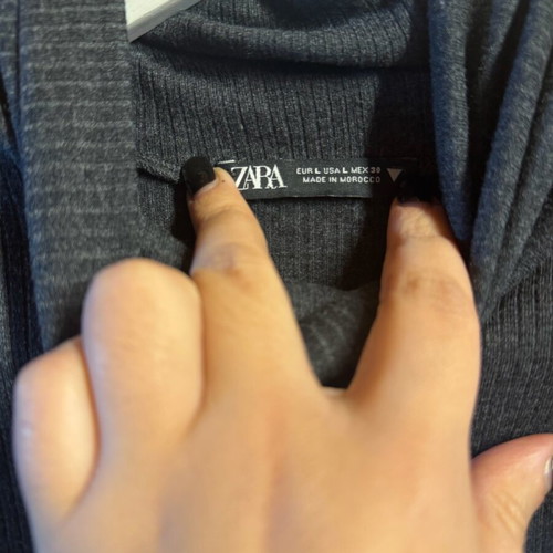 Midi dress Zara like new, gray turtleneck