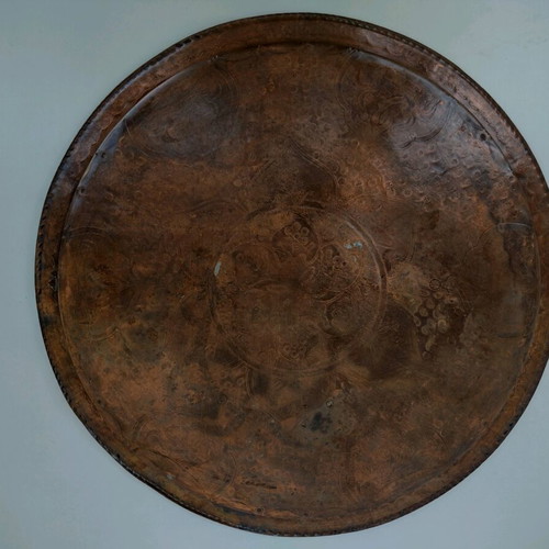 Copper Greek handmade tray used