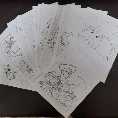 Toy Story coloring pages, 34 printed A4 sheets