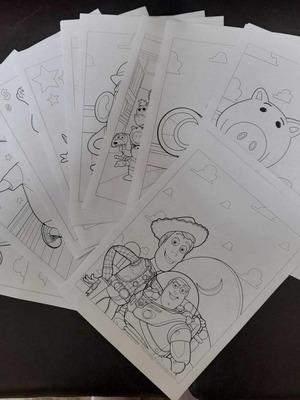 Toy Story coloring pages, 34 printed A4 sheets