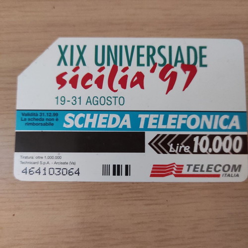 Telecom Italia 1997 phone card used
