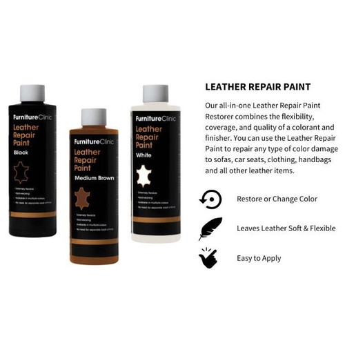 Furniture Clinic Leather Repair Paint 500 ml, red