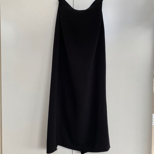 90s Vintage Black Long Skirt with Side Slit New, Size S