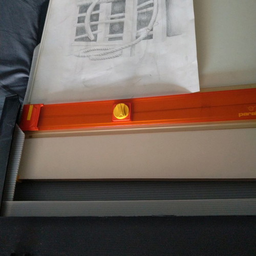 Bag with drawing board and two design carrying bags with rulers
