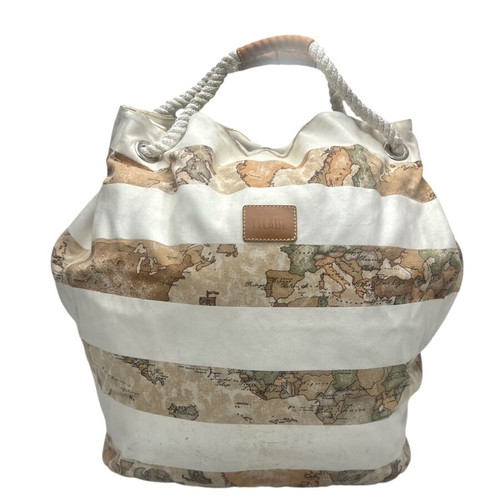Alviero Martini 1a Classe Primavera shoulder bag used, white and beige