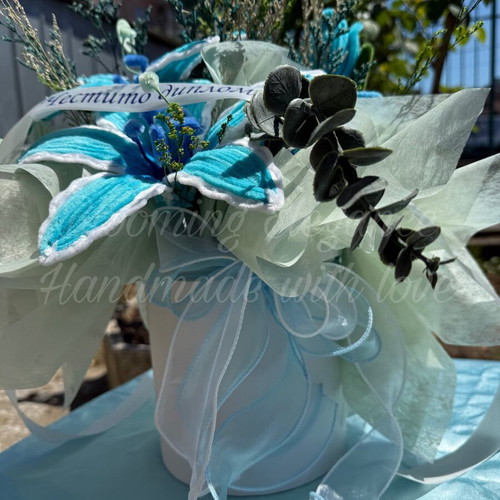 Plush Wire Bouquet with Dried Flowers made to order