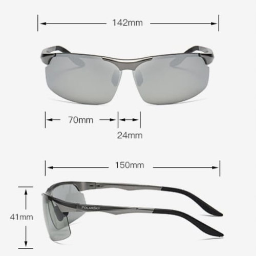 PolarSky Polarized Sports Sunglasses New Black