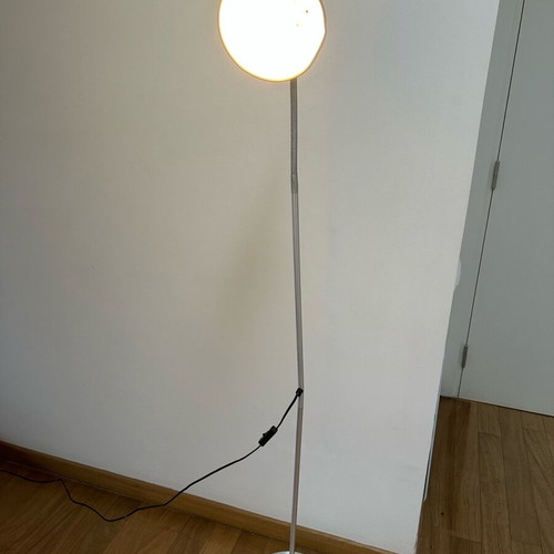 Ikea Lersta floor lamp, silver with black cord