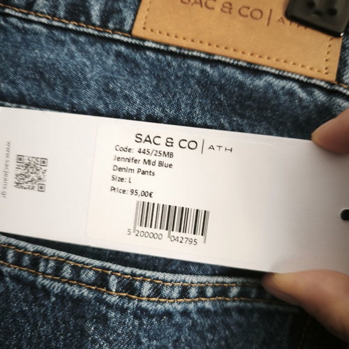 Sac & Co wide leg jeans new, size large, blue