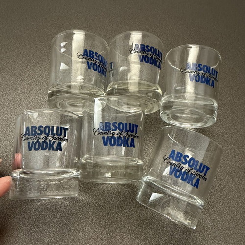 Absolut shot glasses, pack of 9, 2 types