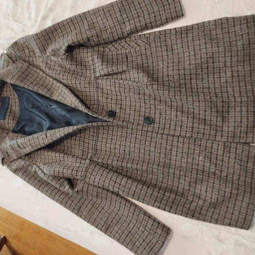 Wool coat Zara like new brown slim fit