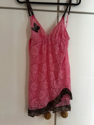 MED Lingerie lace pink with leopard details, new