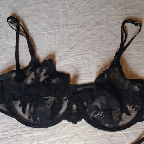 Bra with transparency like new, black, size XL/XXL