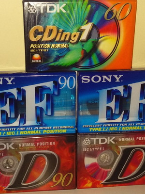 Κασέτες Sony και TDK καινούργιες, πακέτο 5 τεμαχίων