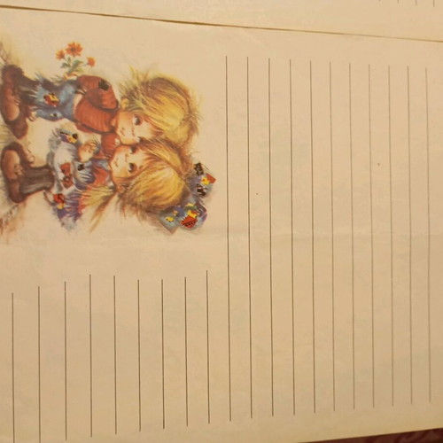 Vintage stationery used, set of 3 sheets