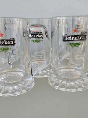Σετ 8 συλλεκτικά ποτήρια Heineken mugs σαν καινούργιο, made in Italy
