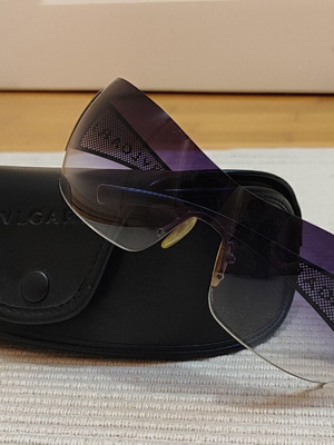Bvlgari 550 103/8G Vintage Y2K Sunglasses Mask Like New Blue Silver