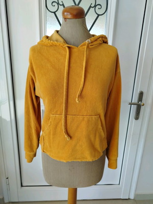 Velvet shirt Bershka orange like new, size S