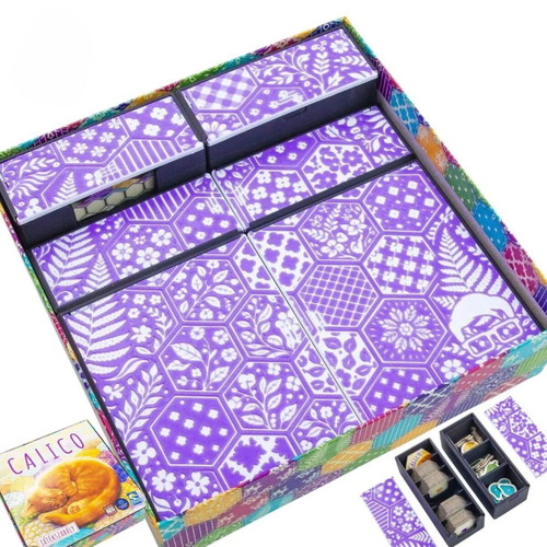 Calico Insert Board Game Organizer new, fits sleeved cards