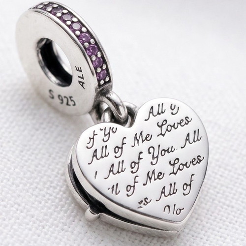 Pandora Heart & Mum Charm S925 new, pink and silver