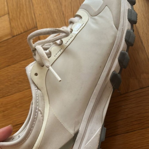 Adidas by Stella McCartney Adizero XT athletic shoes used, white and grey