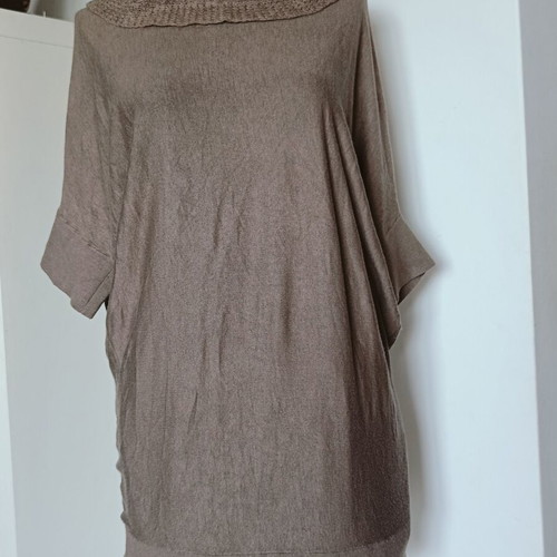Esprit blouse dress used, beige with mohair and cashmere