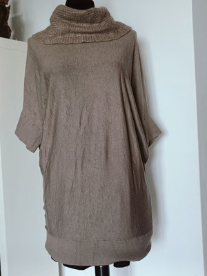 Esprit blouse dress used, beige with mohair and cashmere