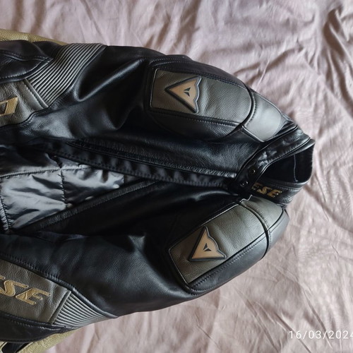 Dainese Haku San motorcycle jacket used, leather, size 44