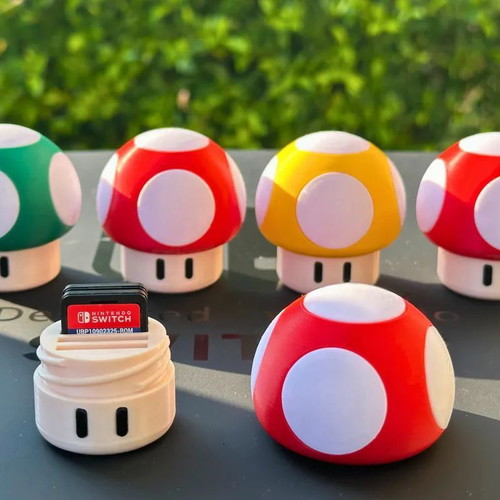 Θήκη κασετών Nintendo Switch 1-2 Mario Mushroom καινούργια, χωρητικότητα 4 κασετών