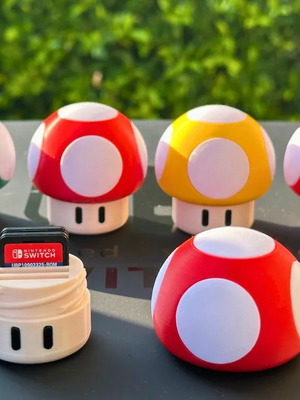 Θήκη κασετών Nintendo Switch 1-2 Mario Mushroom καινούργια, χωρητικότητα 4 κασετών