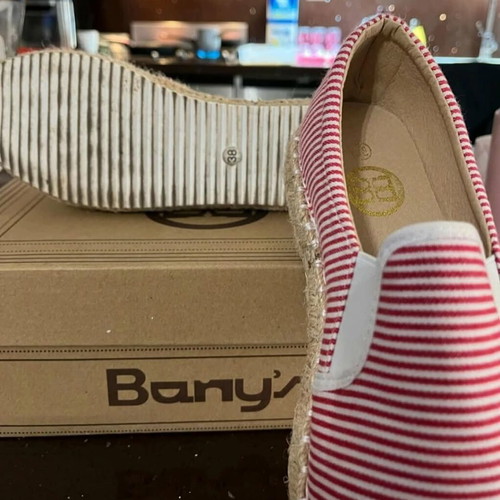 Bany's espadrilles like new, size 38, white and red