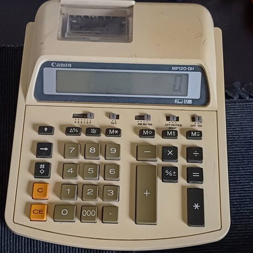Canon professional calculator MP120-DH used, electric with tape