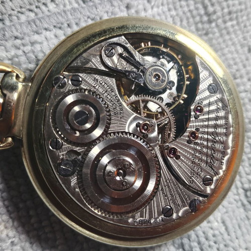 Illinois Bunn Special 60 Hour Pocket Watch used, collectible railroad