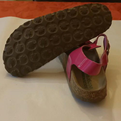 Girls' leather sandals like new, size 34, pink