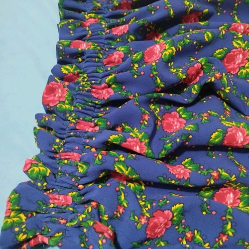 Traditional Polish Midi Skirt unused with folk motif roses