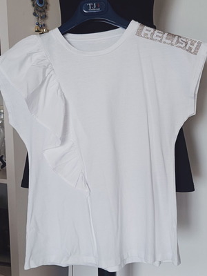 Relish short-sleeve summer blouse new, size S, white