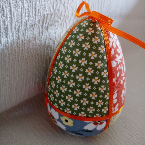 Decorative egg mix and match used, green blue orange