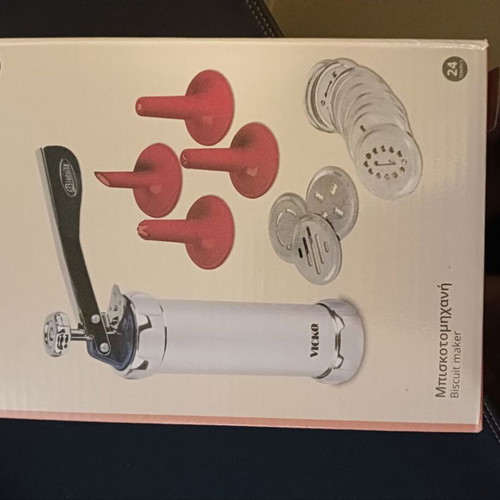 VICKO Aluminum Biscuit Maker with 24 Attachments new