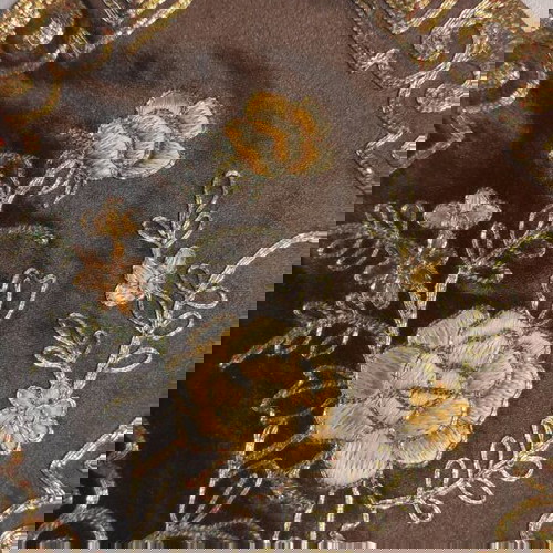 Κινέζικο εργόχειρο Golden cloud με κέντημα λουλουδιών, καινούργιο