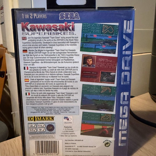 Kawasaki Superbikes Sega Mega Drive game used
